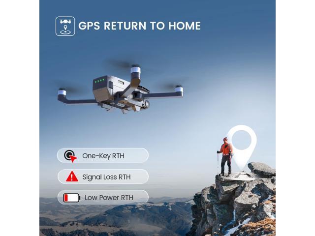 Holy Stone 2軸ジンバル GPSドローン（4K EISカメラ、大人初心者向け、HS720G折りたたみFPV RCクアッドコプター、ブラシレスモーター、5G WiFi伝送、オプティカルフロー、フォローミー、スマート帰還）
