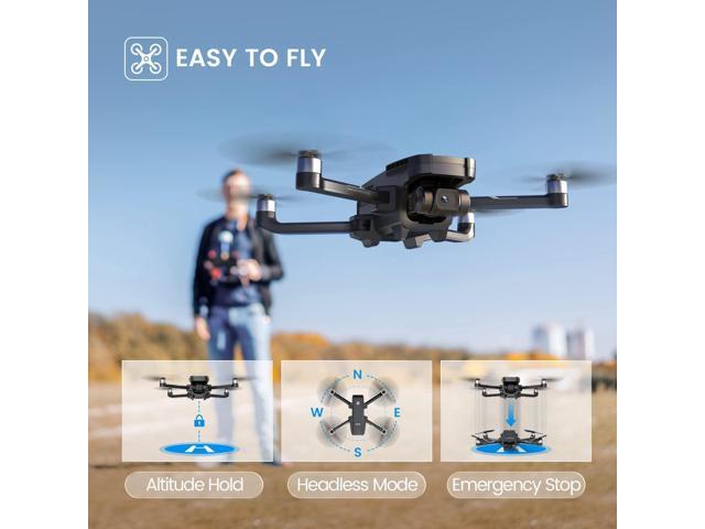 Holy Stone 2軸ジンバル GPSドローン（4K EISカメラ、大人初心者向け、HS720G折りたたみFPV RCクアッドコプター、ブラシレスモーター、5G WiFi伝送、オプティカルフロー、フォローミー、スマート帰還）