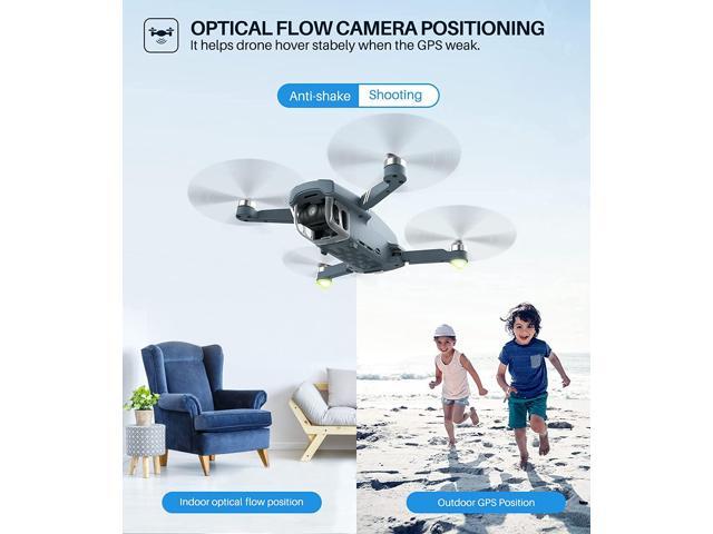 SYMA GPSドローン（4K EIS UHD 90°FOVカメラ、大人初心者向け、FPV RCクアッドコプター、ブラシレスモーター、バッテリー2個（54分飛行）、5GHz伝送、スマート自動帰還、フォローミー）