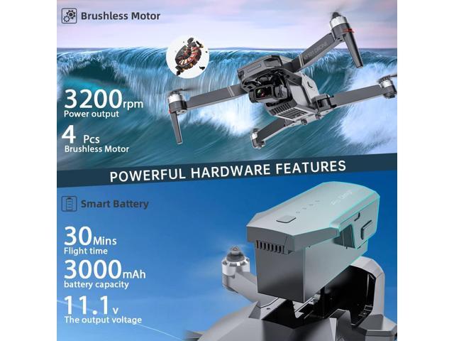 Binygo KF101 MAX GPSドローン（大人向け4Kカメラ、RC距離5000M、3軸ジンバル+EIS+リピーター、5G FPV折りたたみクアッドコプター、ブラシレスモーター、30分飛行時間 8K バッテリー2個）