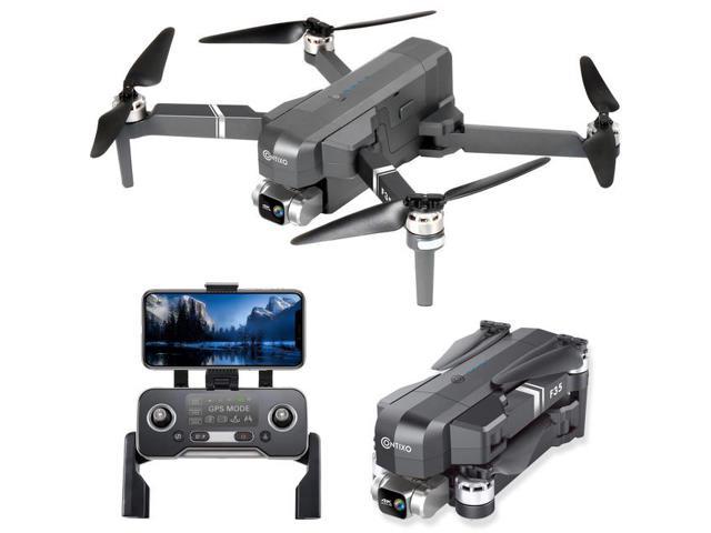 Contixo F35 GPSドローン（4K UHDカメラ、2軸自己安定ジンバル、5G WiFi FPV RCクアッドコプター、大人向けブラシレスドローン、ボーナス64GB SDカードキャリングケース）