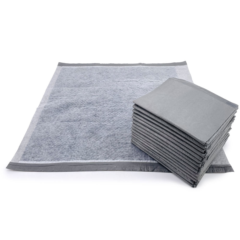 バリューパッドウルトラカーボン 子犬用トレーニングパッド、中型 23x24インチ、400枚入り BULK PACK - スーパープレミアム子犬用おねしょシート、活性炭、高速吸収トップシート、超吸収性ゲルコア、5層構造