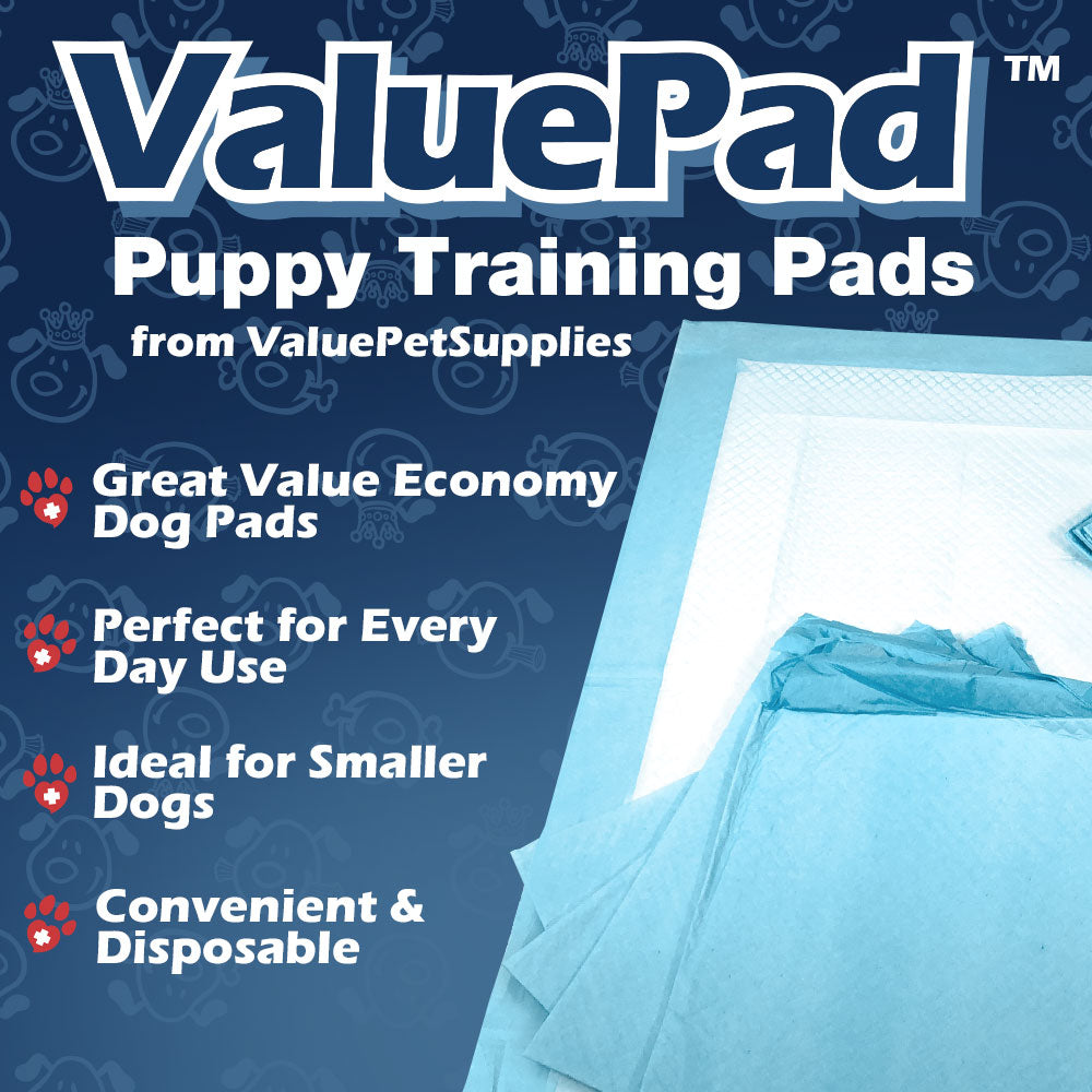 バリューパッド 子犬用トレーニングパッド、大型 28x30インチ、300枚入り BULK PACK - エコノミー犬用トイレトレーニングパッド、防漏5層構造