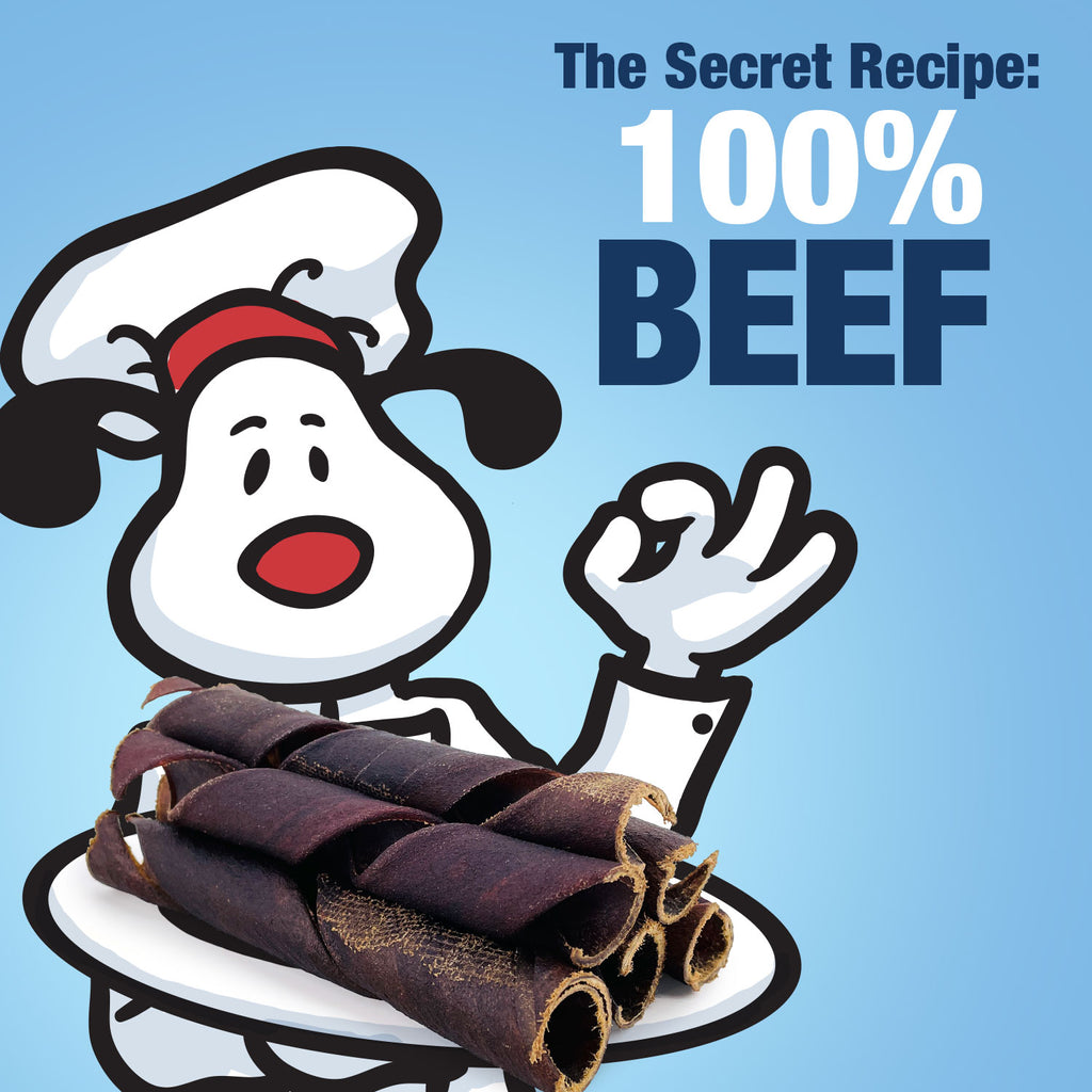 USA製スモークコラーゲンスティック 小型犬用、10-12インチ細めスパイラル、100本入り BULK PACK - 単一原料、なめし革不使用、天然犬用チュー、股関節・関節・皮膚・被毛の健康に良い